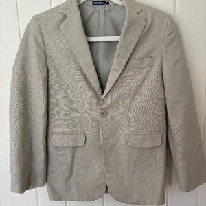Boys Izod Tan Linen Blazer 12 Reg